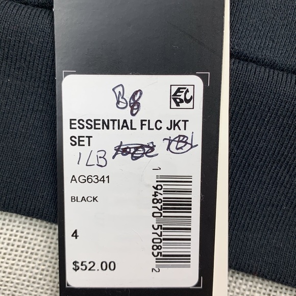 Adidas Boys' Essential Fleece Full-Zip Set Size 4 - Picture 4 of 10